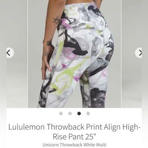 Lululemon align leggings size 8 unicorn tears